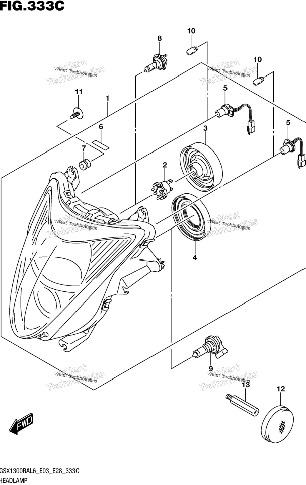 Headlamp (Gsx1300ral6 E33)