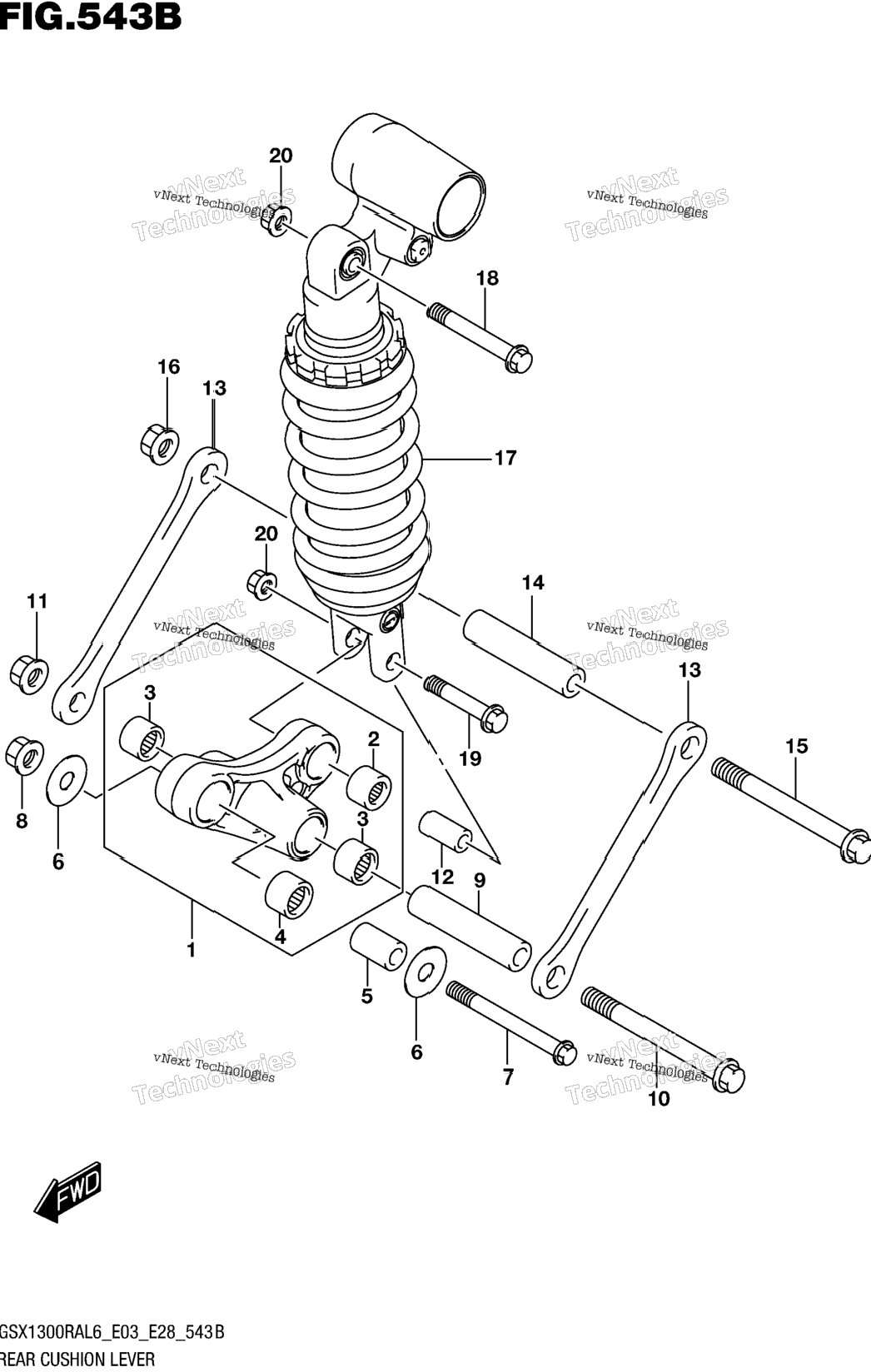 Rear Cushion Lever (Gsx1300ral6 E28)