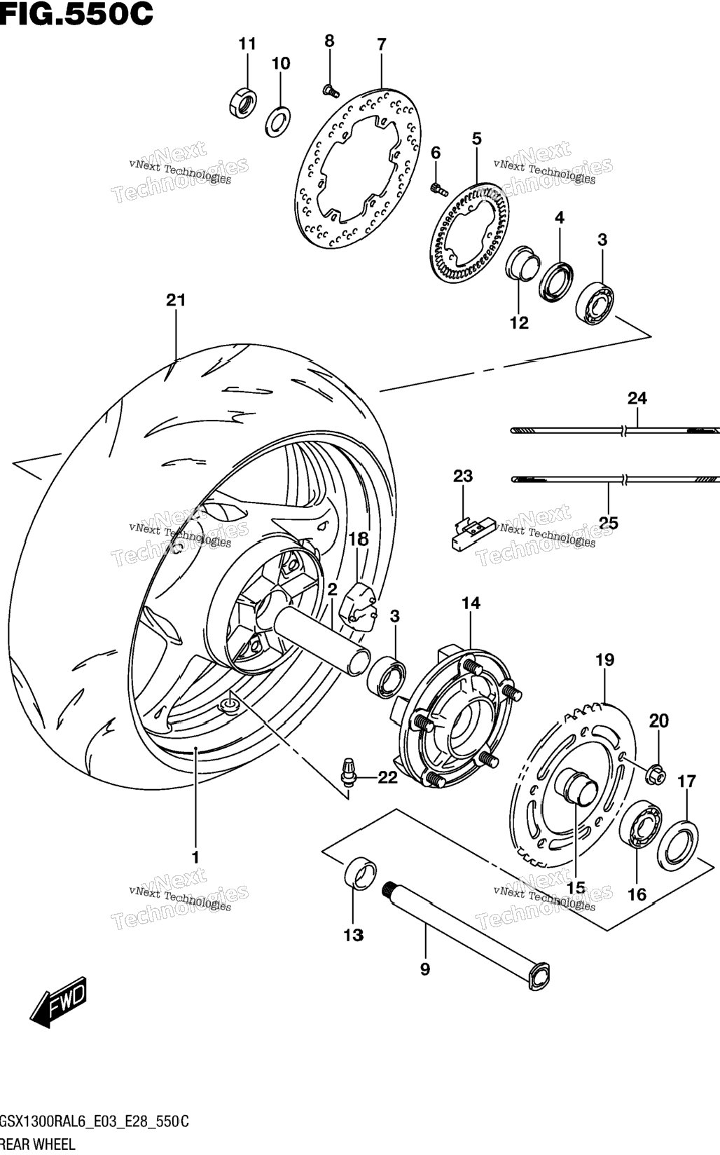 Rear Wheel (Gsx1300ral6 E33)