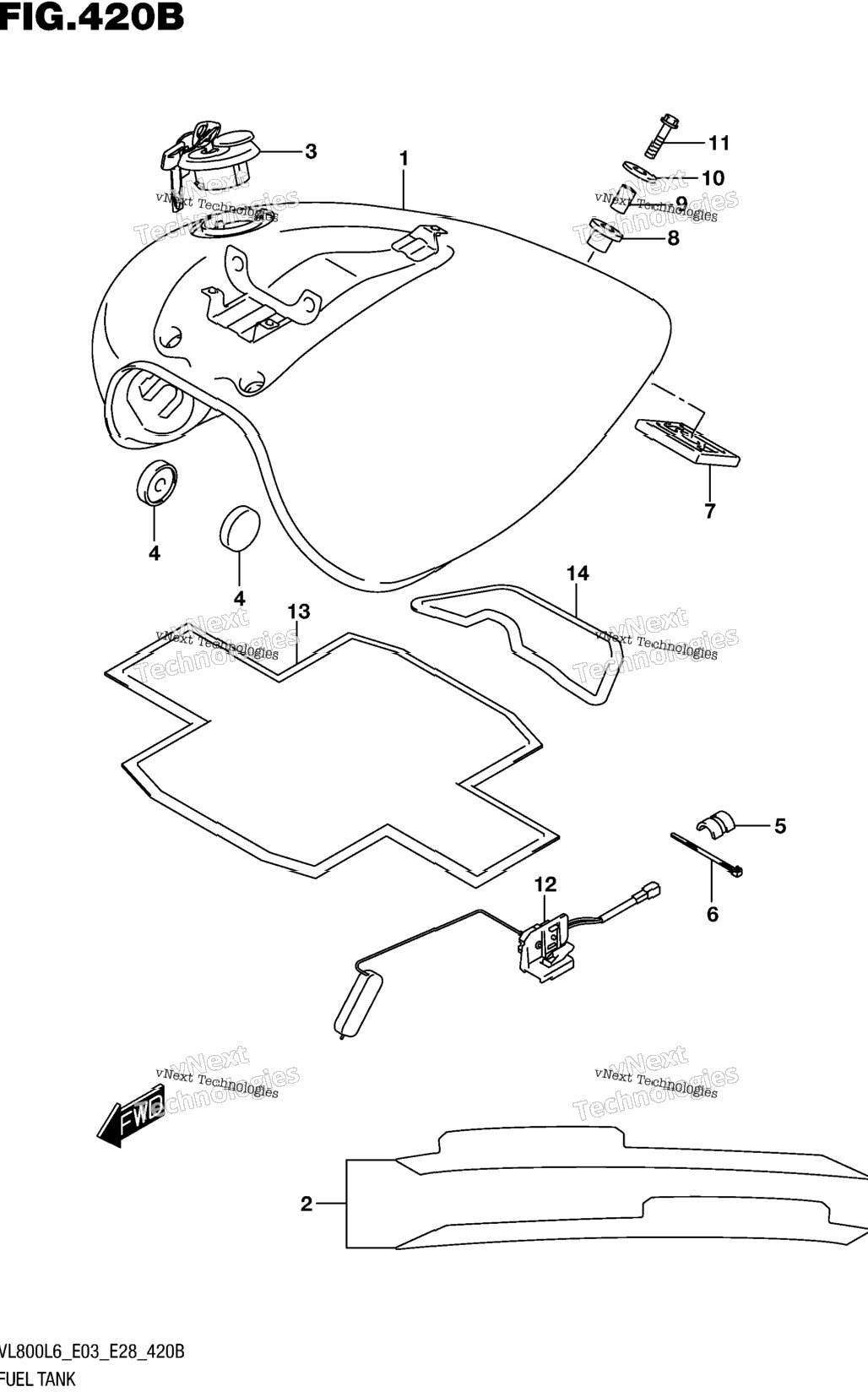 Fuel Tank (Vl800l6 E28)