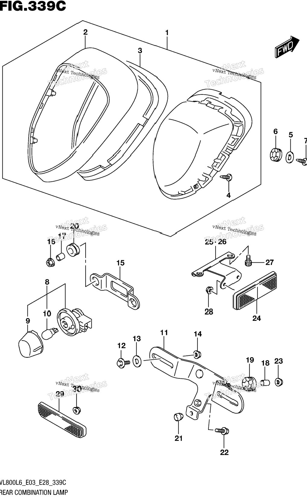 Rear Combination Lamp (Vl800l6 E33)