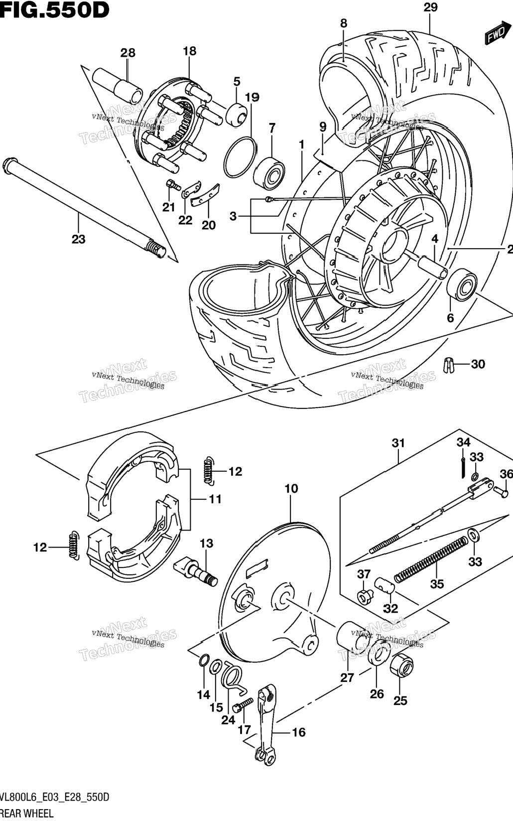 Rear Wheel (Vl800tl6 E03)