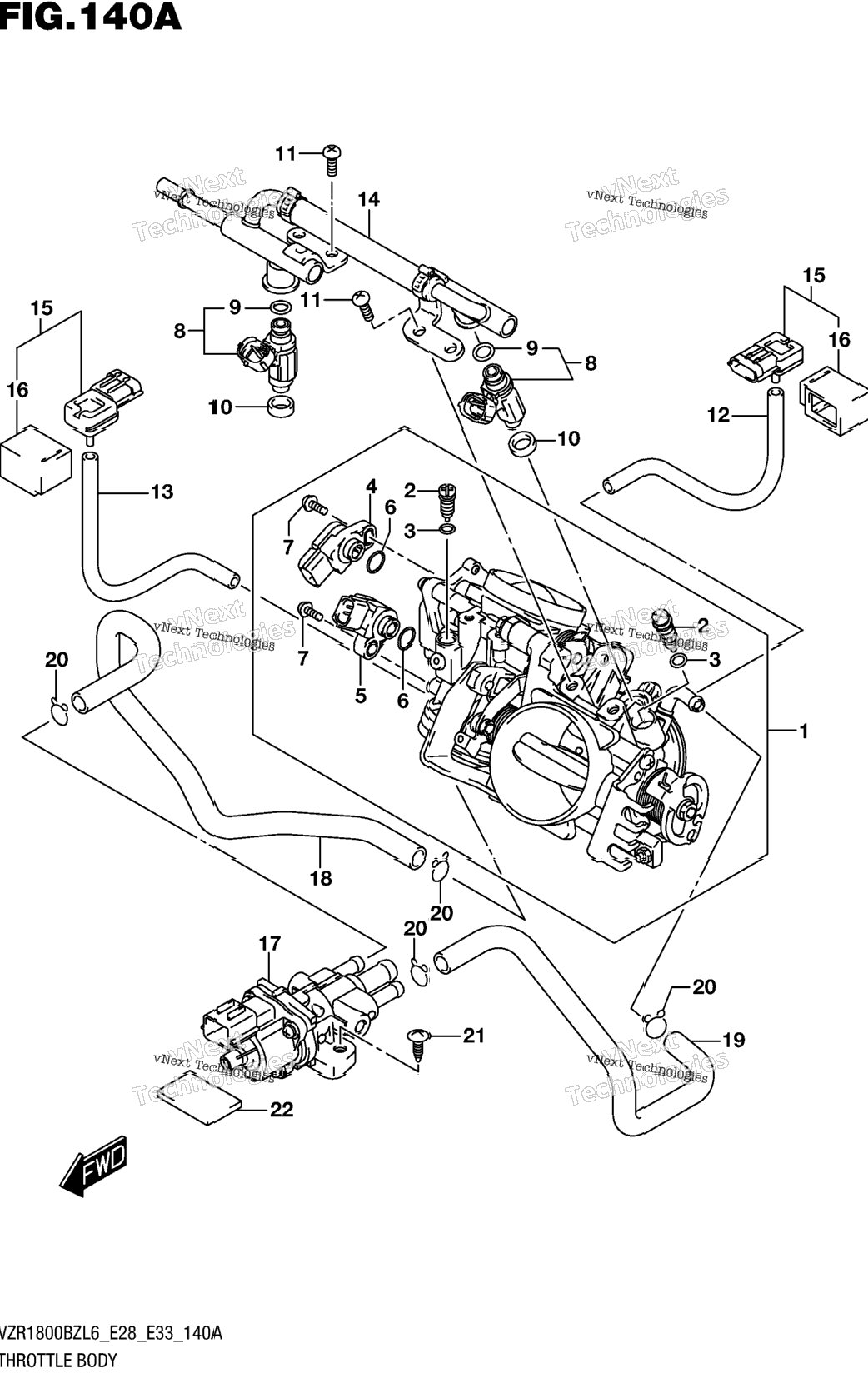 Throttle Body (Vzr1800bzl6 E28)