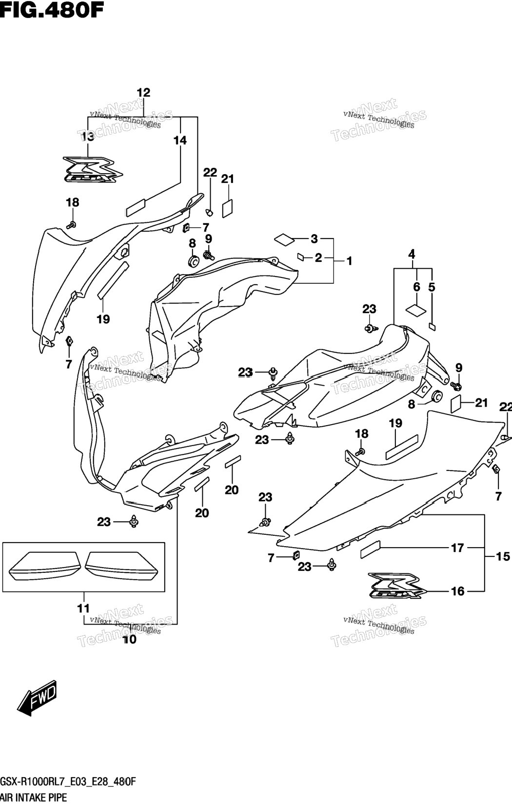 Air Intake Pipe (Gsx-R1000rzl7 E33)
