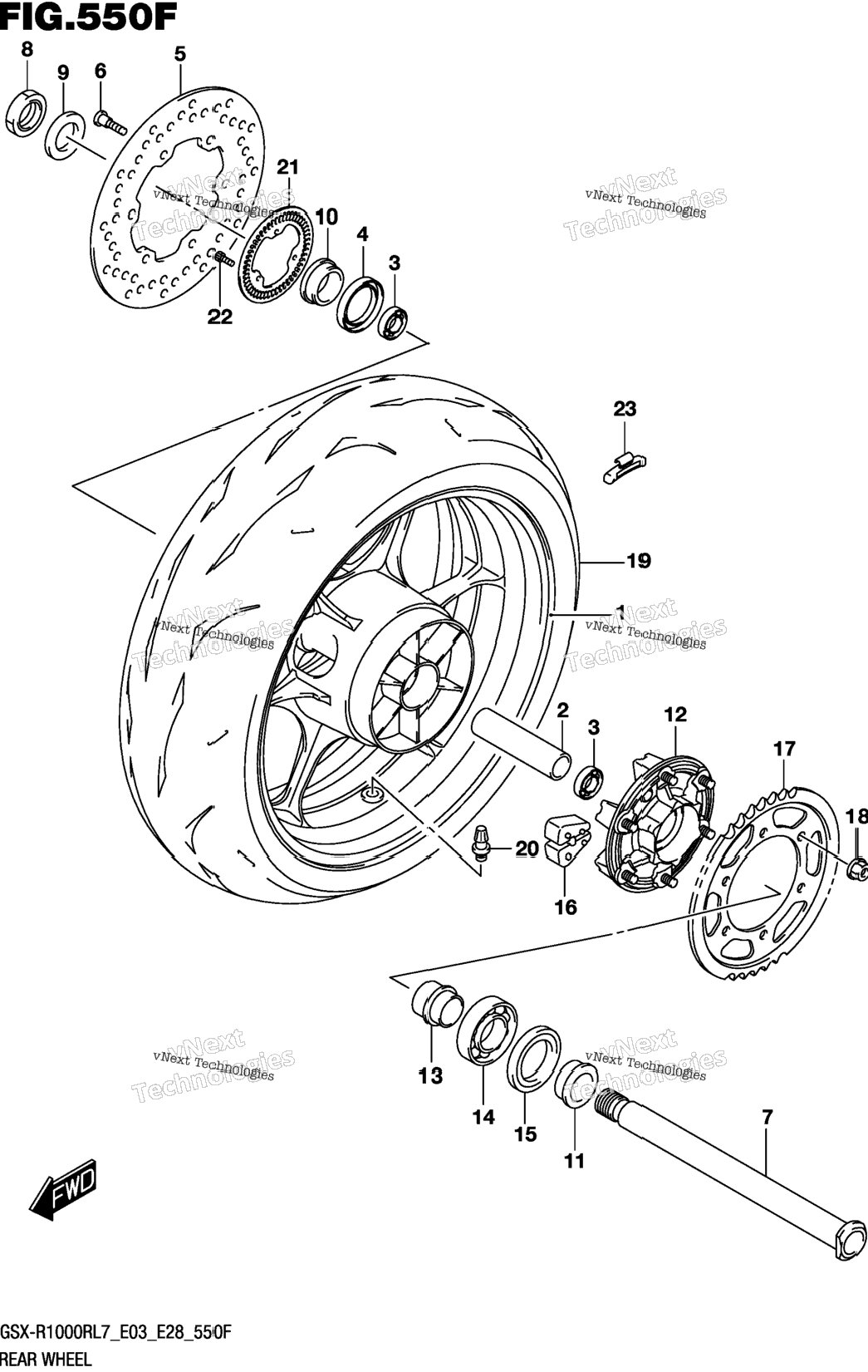 Rear Wheel (Gsx-R1000rzl7 E33)