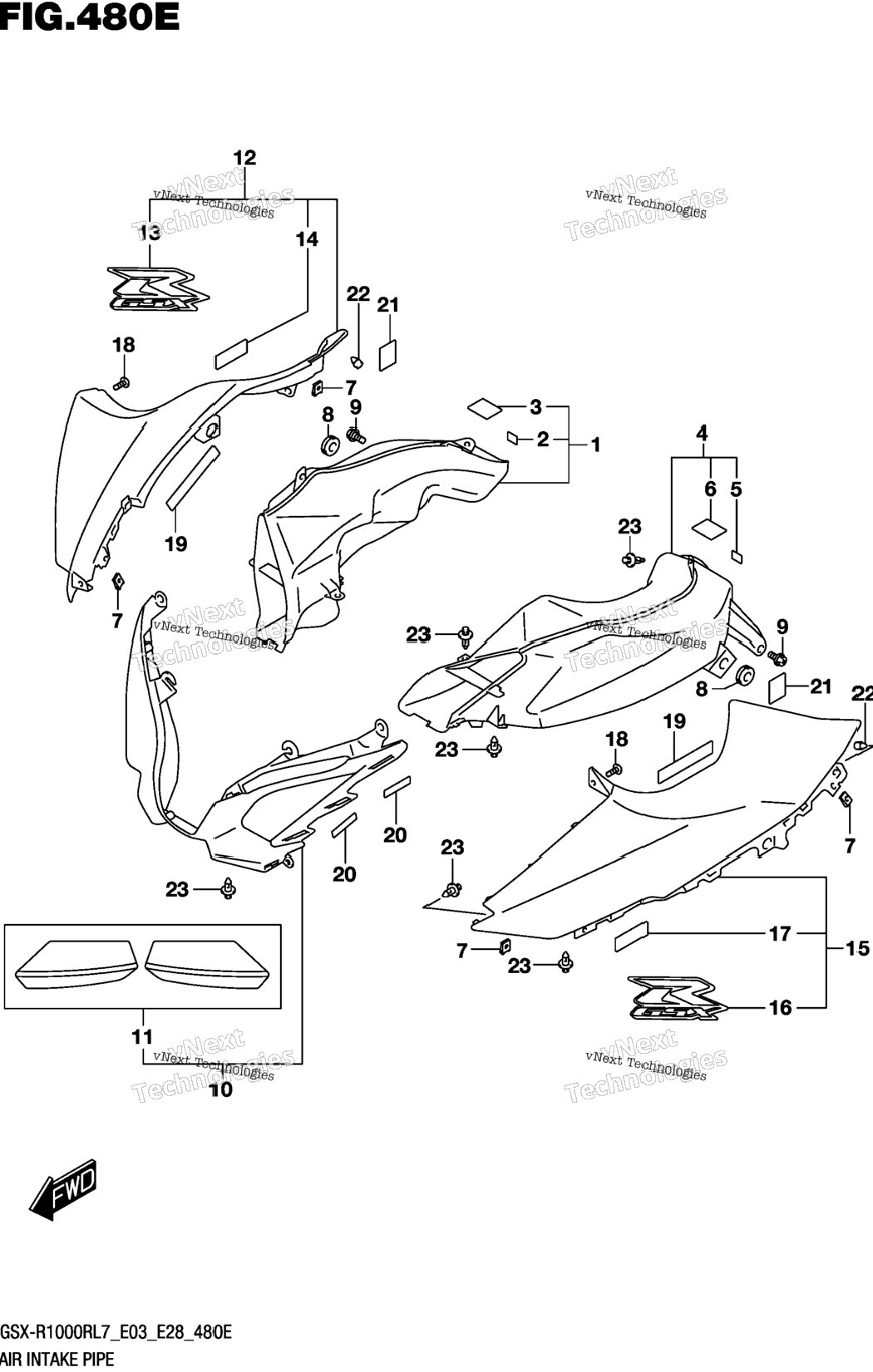 Air Intake Pipe (Gsx-R1000rzl7 E28)