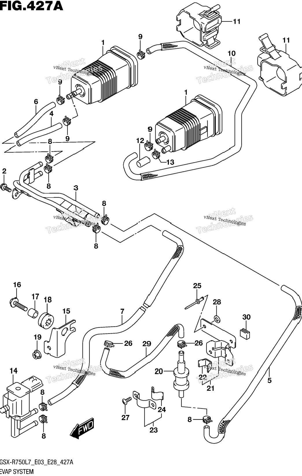 Evap System (Gsx-R750l7 E33)