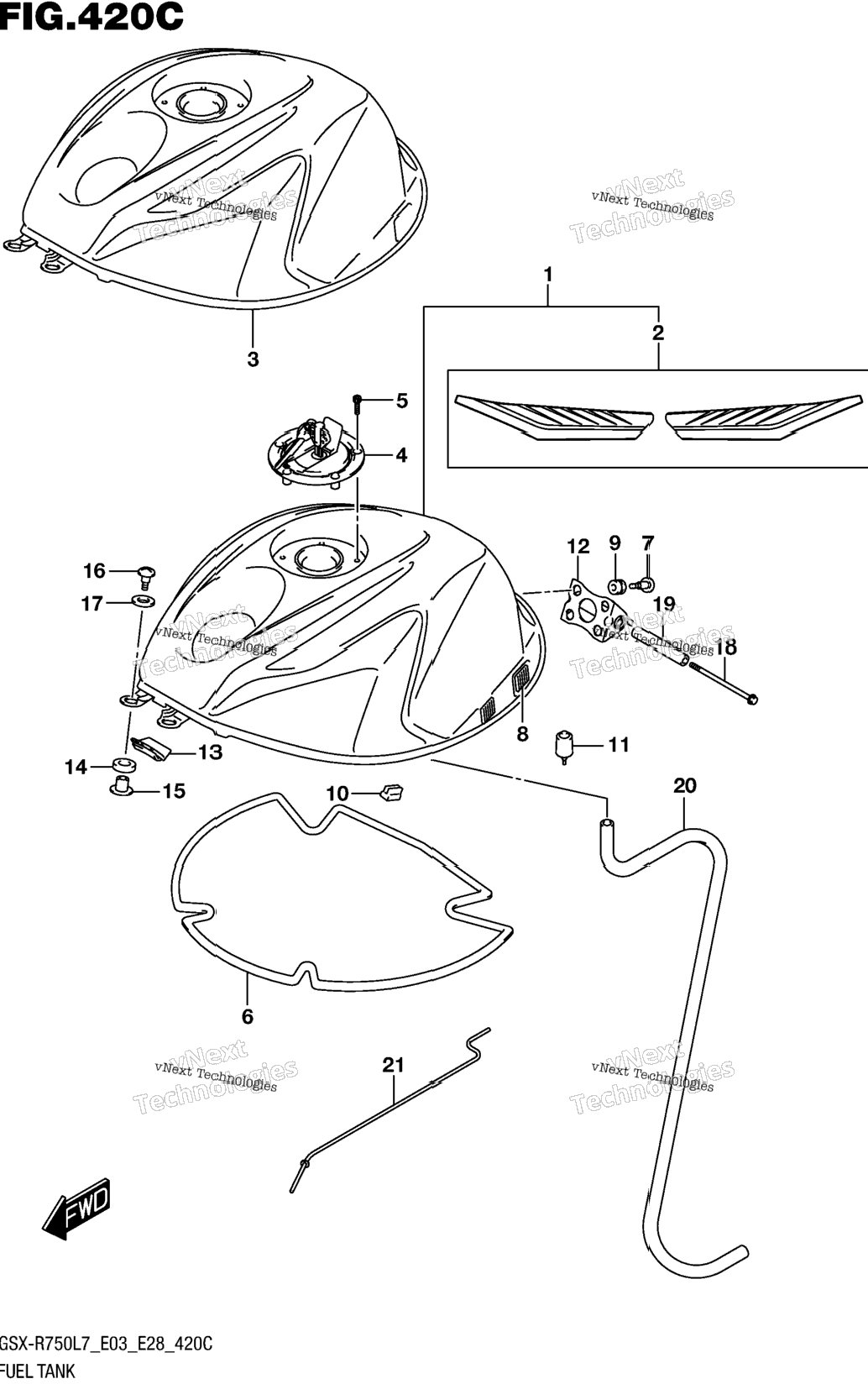 Fuel Tank (Gsx-R750l7 E33)