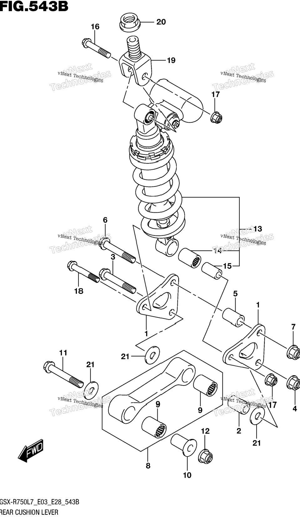 Rear Cushion Lever (Gsx-R750l7 E28)