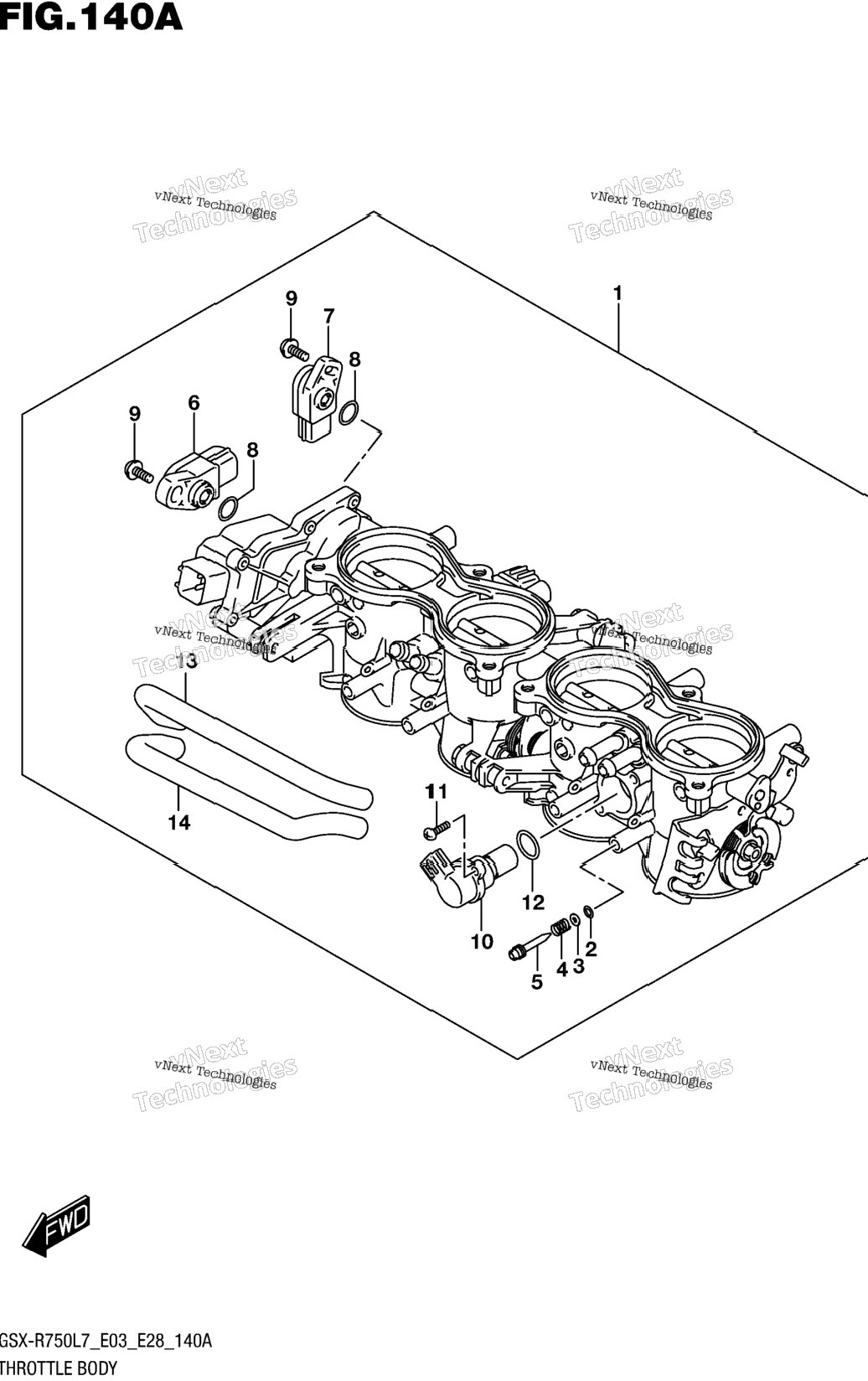 Throttle Body (Gsx-R750l7 E03)
