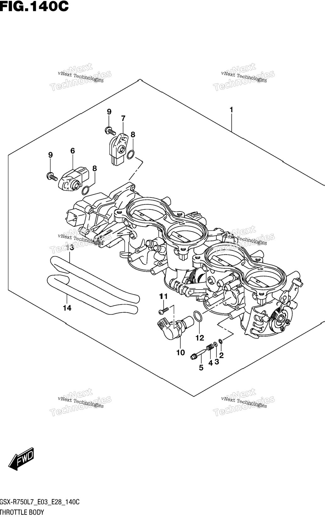 Throttle Body (Gsx-R750l7 E33)