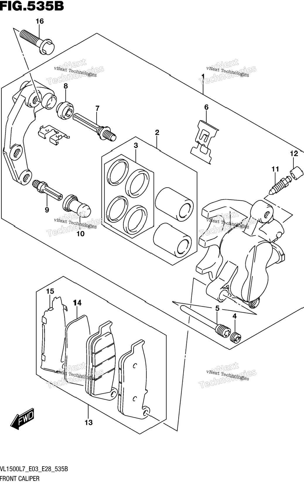 Front Caliper (Vl1500bl7 E28)