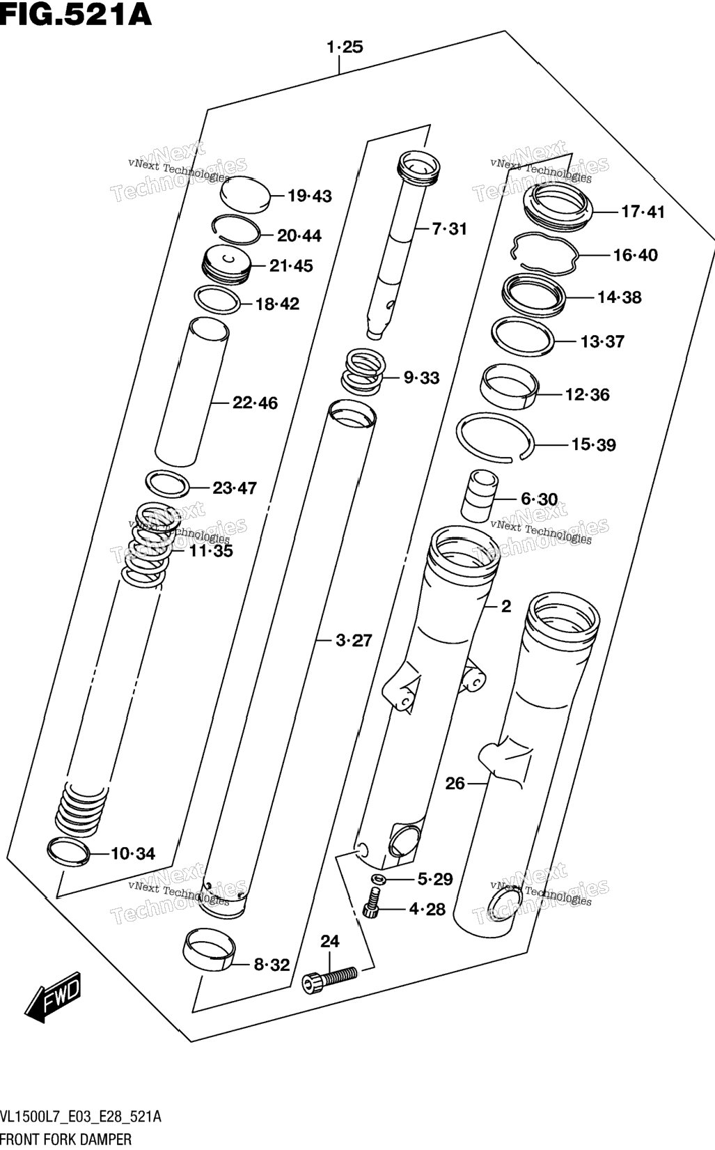 Front Fork Damper (Vl1500bl7 E03)