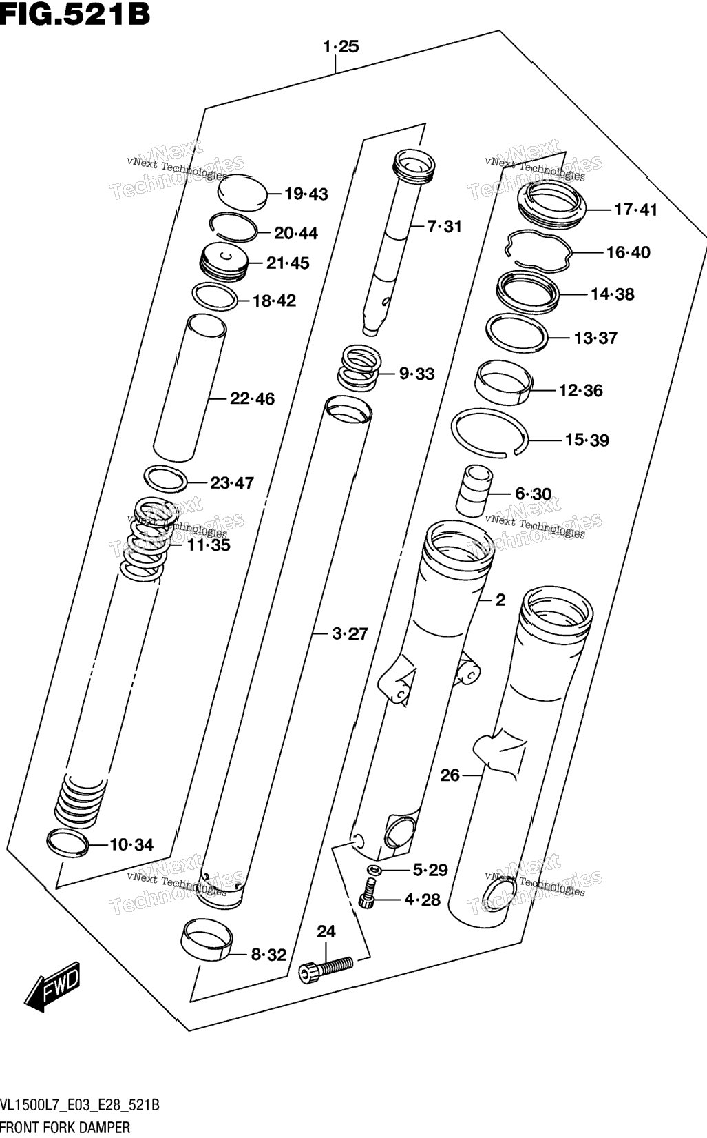 Front Fork Damper (Vl1500bl7 E28)