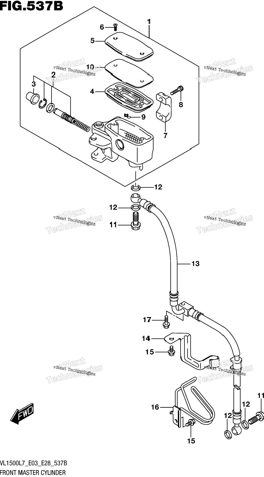 Front Master Cylinder (Vl1500bl7 E28)