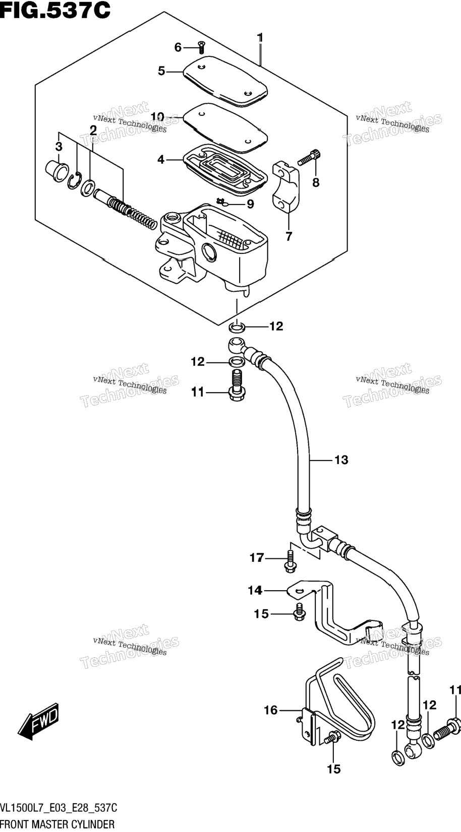 Front Master Cylinder (Vl1500bl7 E33)