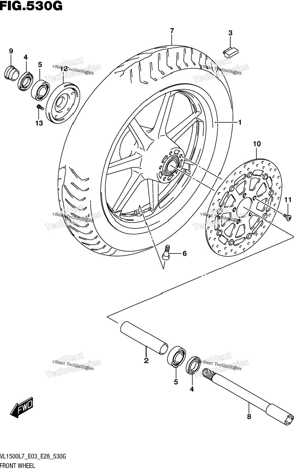Front Wheel (Vl1500tl7 E33)