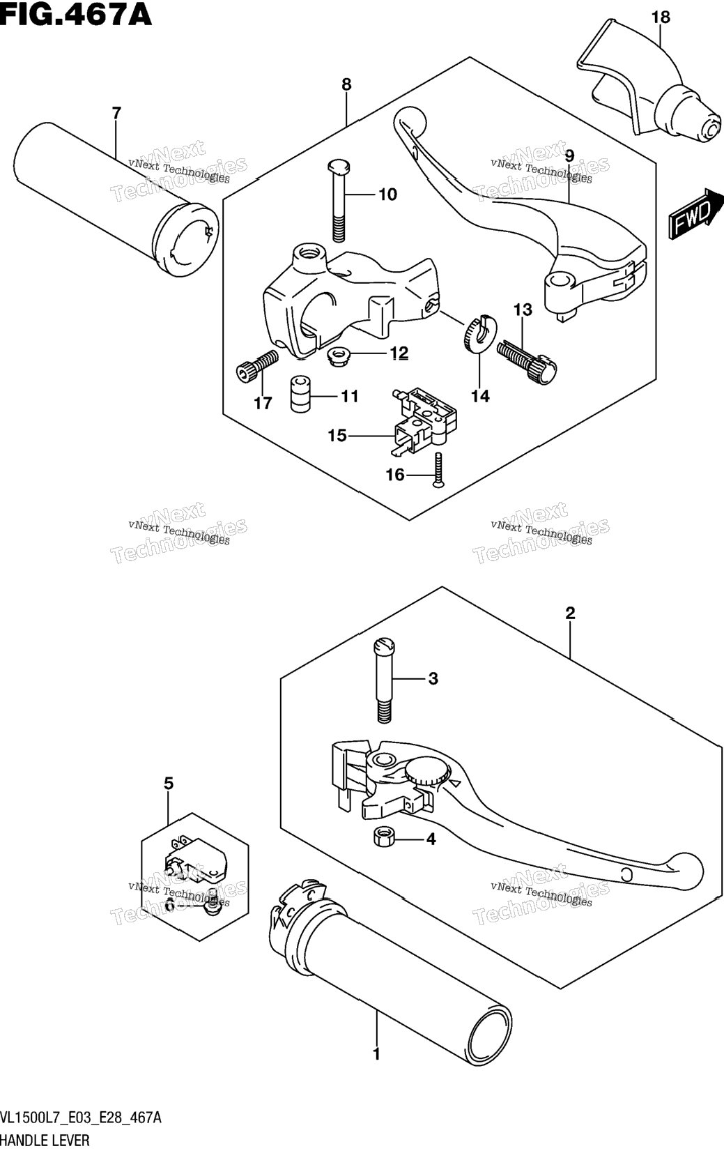 Handle Lever (Vl1500bl7 E03)