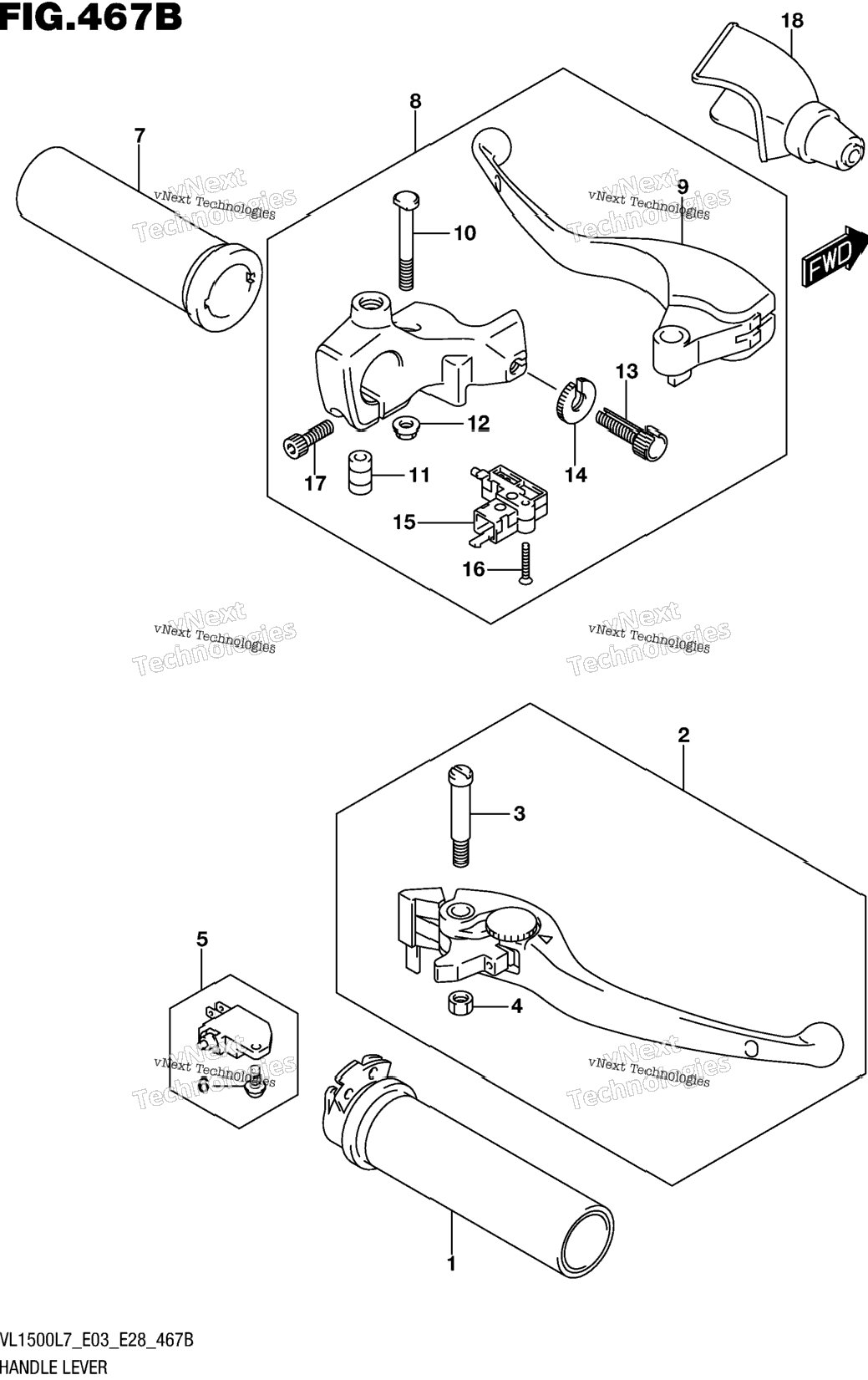 Handle Lever (Vl1500bl7 E28)
