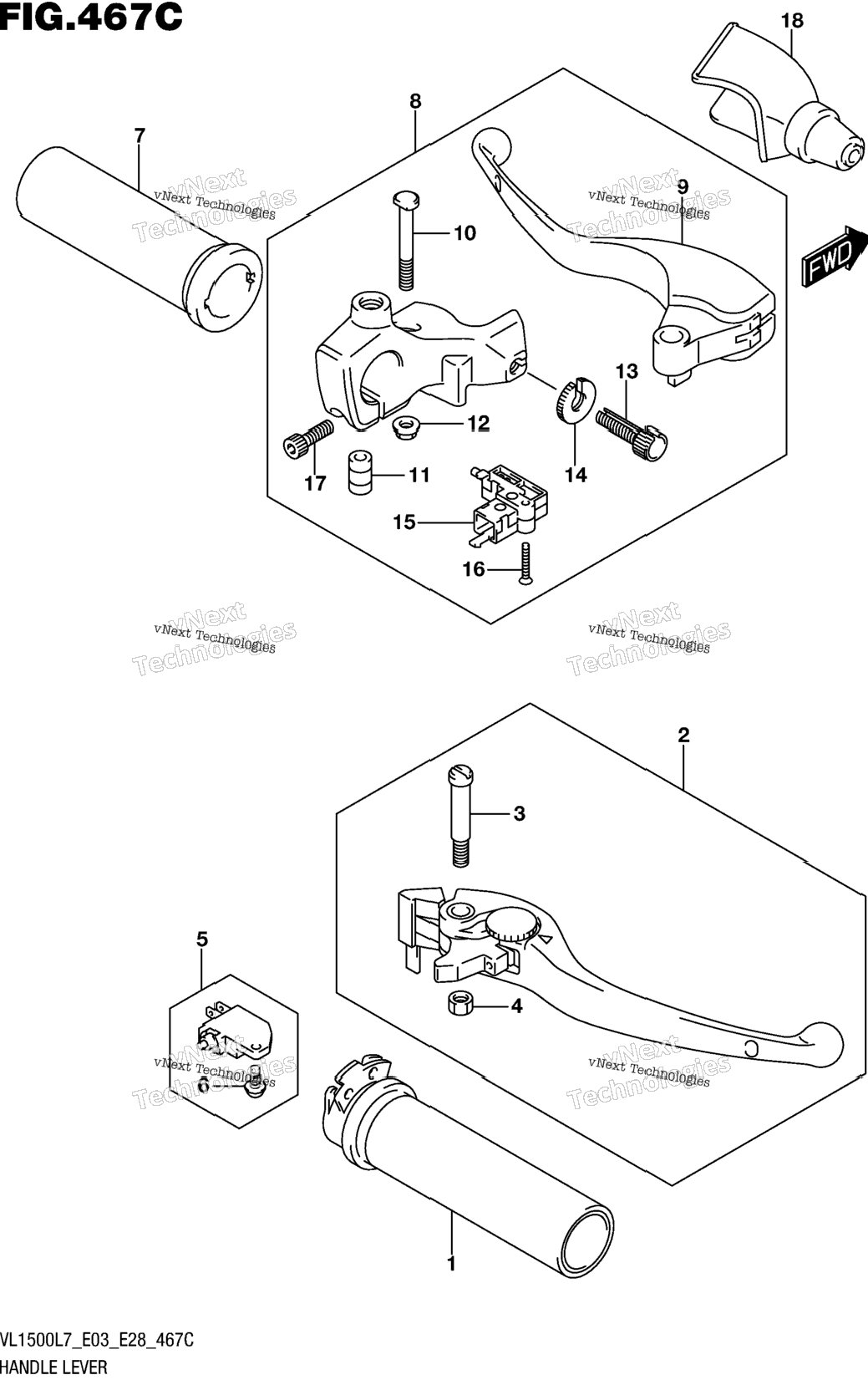 Handle Lever (Vl1500bl7 E33)