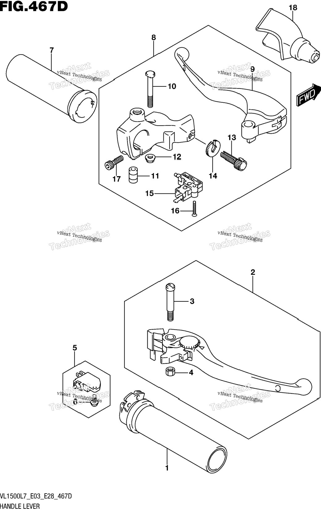 Handle Lever (Vl1500btl7 E28)