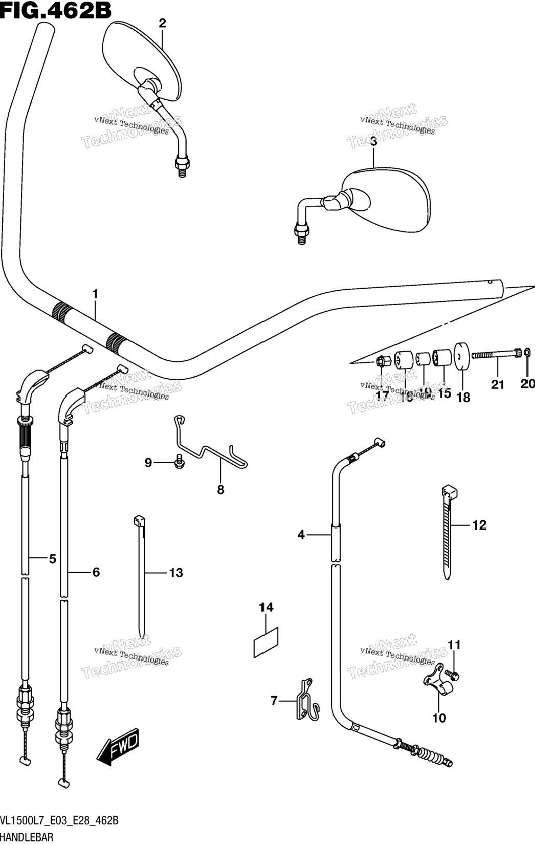 Handlebar (Vl1500bl7 E28)