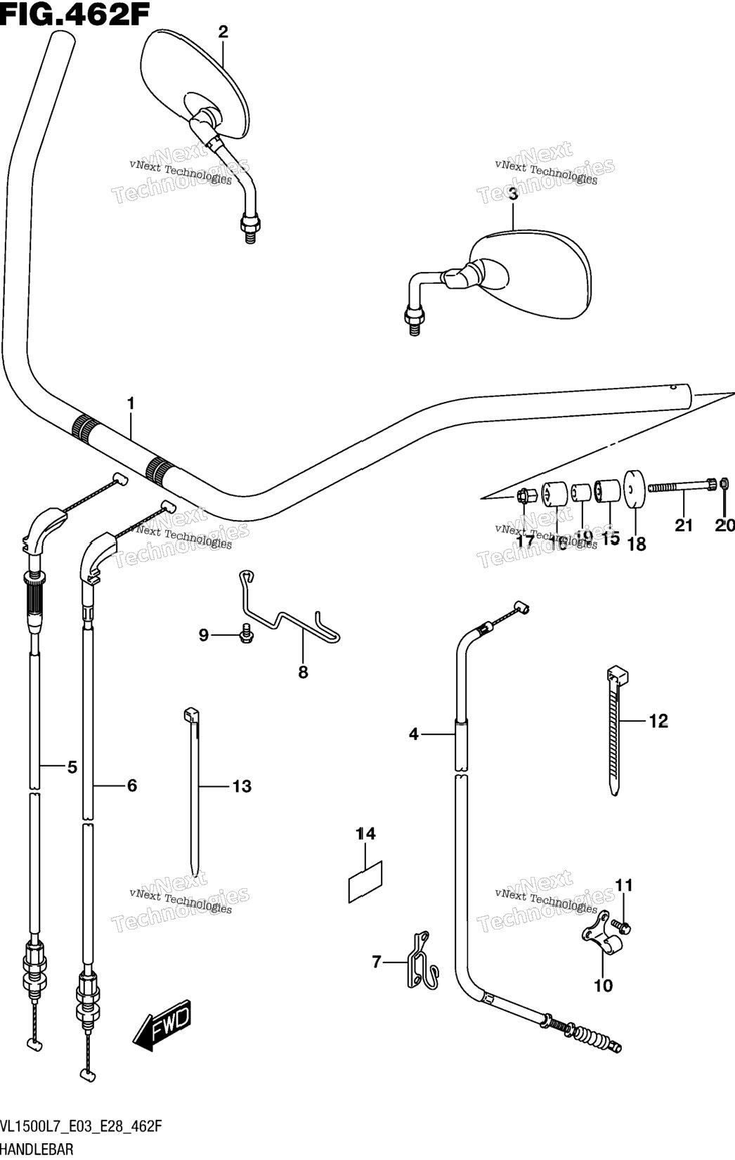 Handlebar (Vl1500tl7 E28)