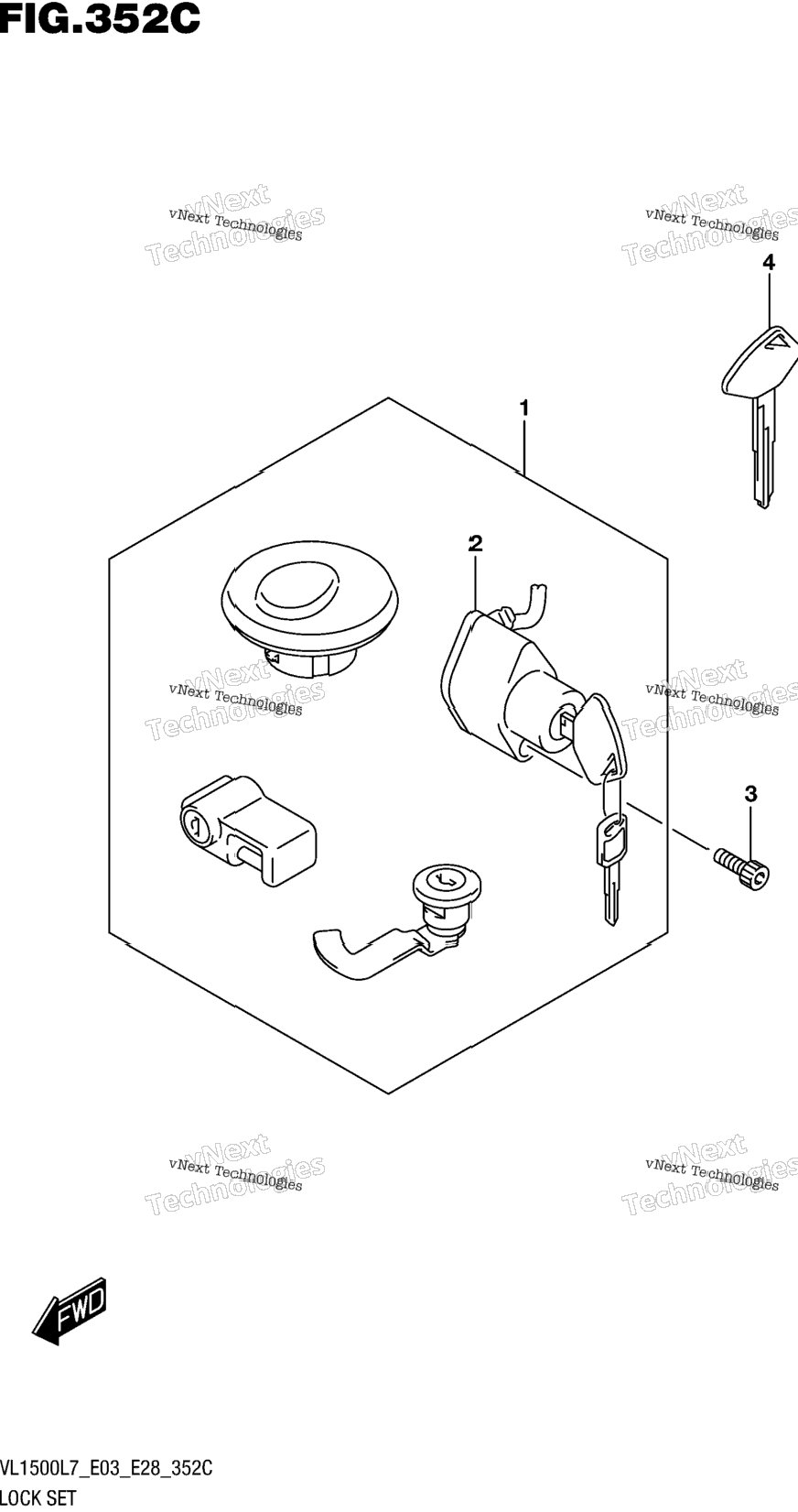 Lock Set (Vl1500bl7 E33)