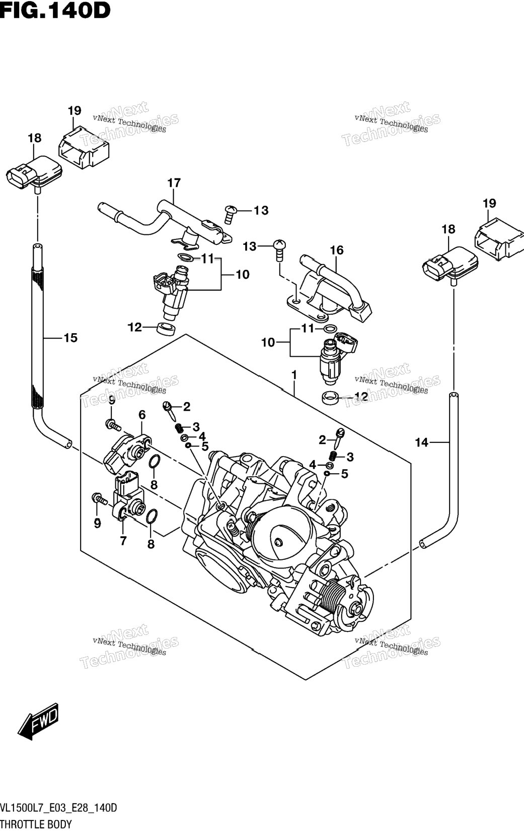 Throttle Body (Vl1500btl7 E28)