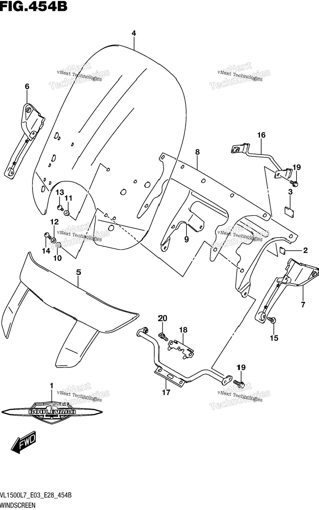 Windscreen (Vl1500tl7 E03)