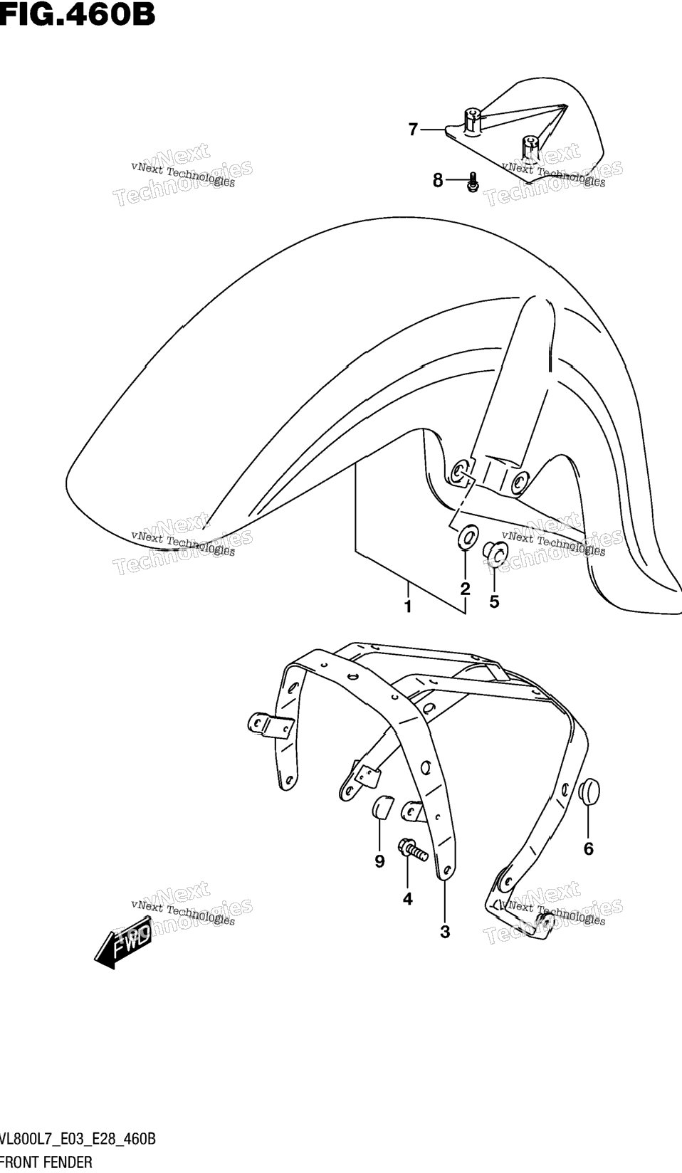 Front Fender (Vl800l7 E28)