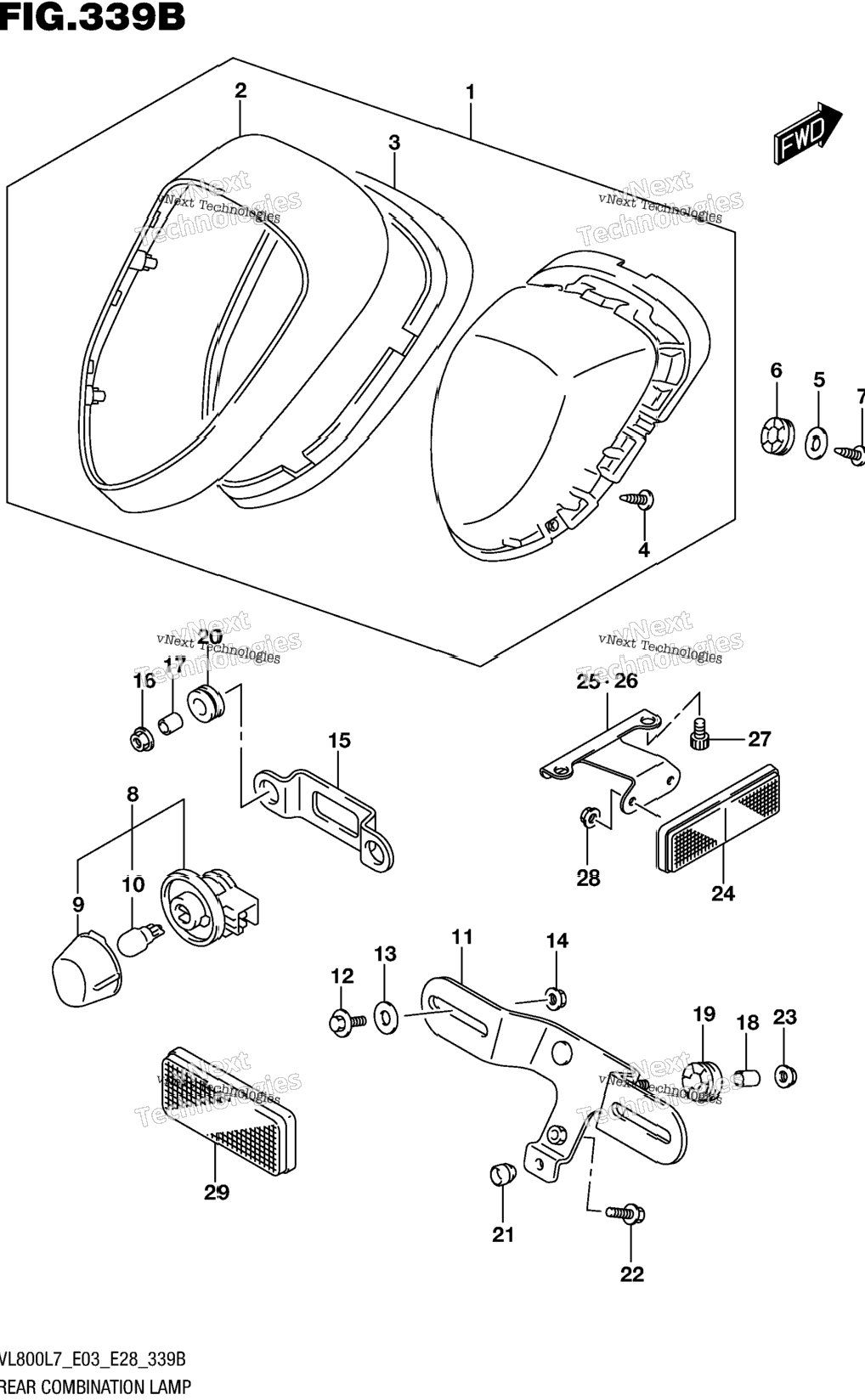 Rear Combination Lamp (Vl800l7 E28)
