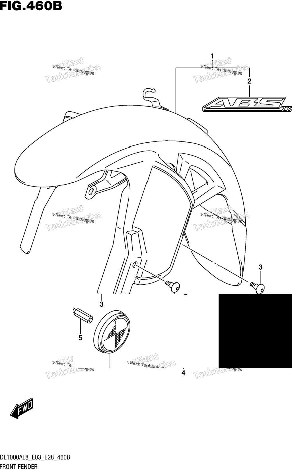Front Fender (Dl1000al8 E03) (For Yvb,Yww)