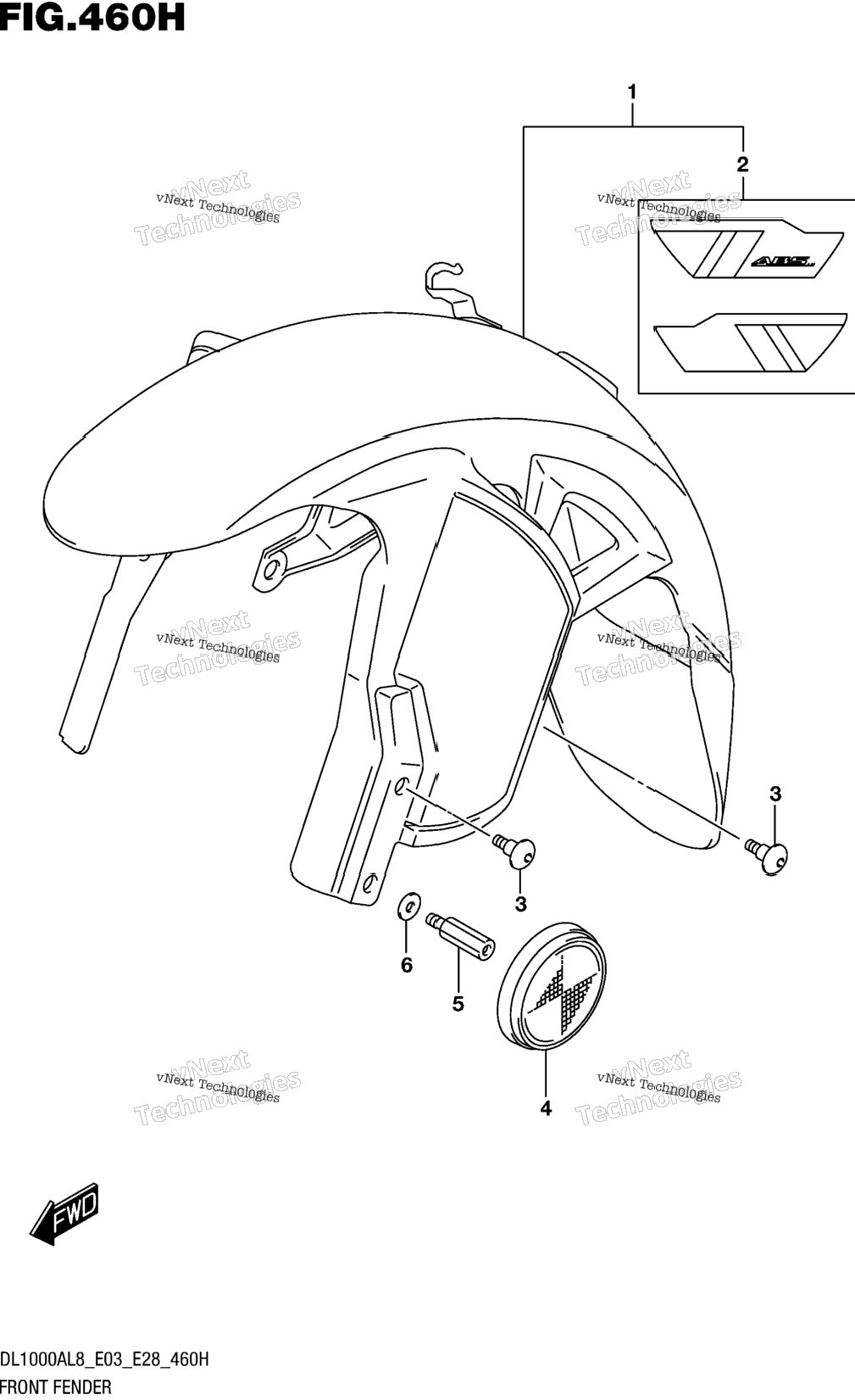 Front Fender (Dl1000xal8 E28)