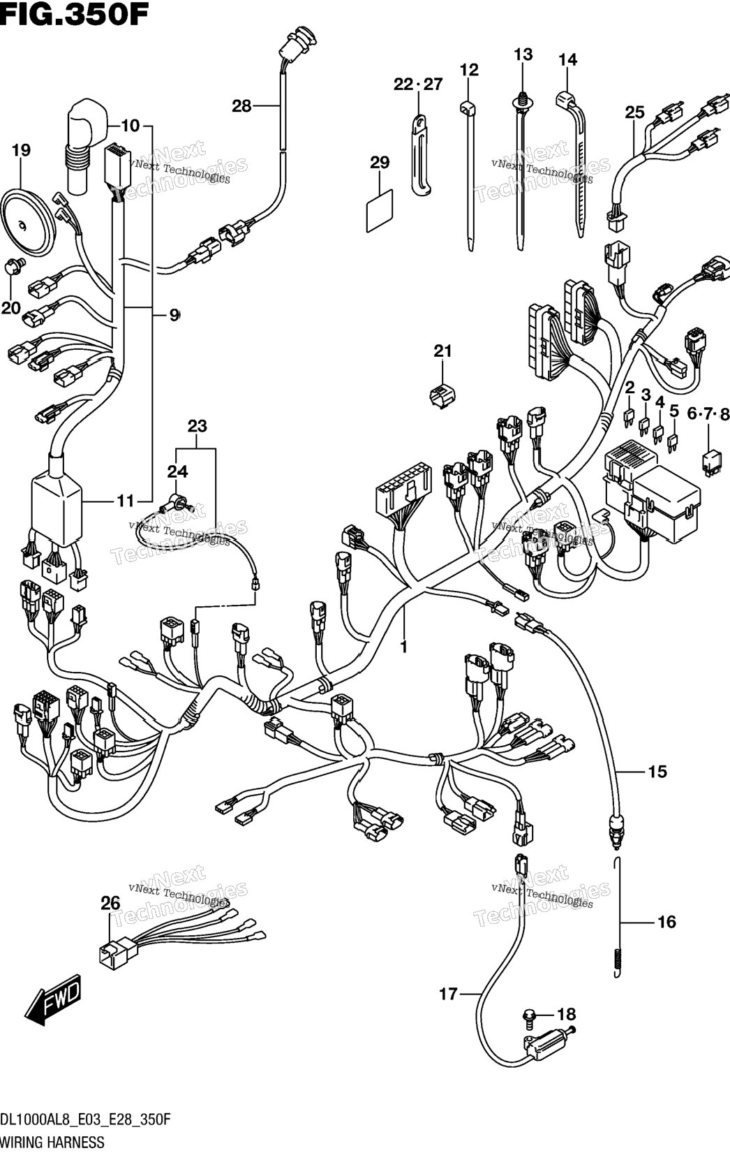 Wiring Harness (Dl1000xal8 E33)