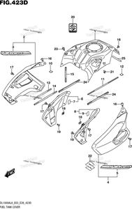Fuel Tank Cover (Dl1000al8 E28) (For Yvb,Yww)
