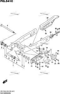 Нажмите для увеличения Rear Swingingarm (Dr-Z125ll8 E28)