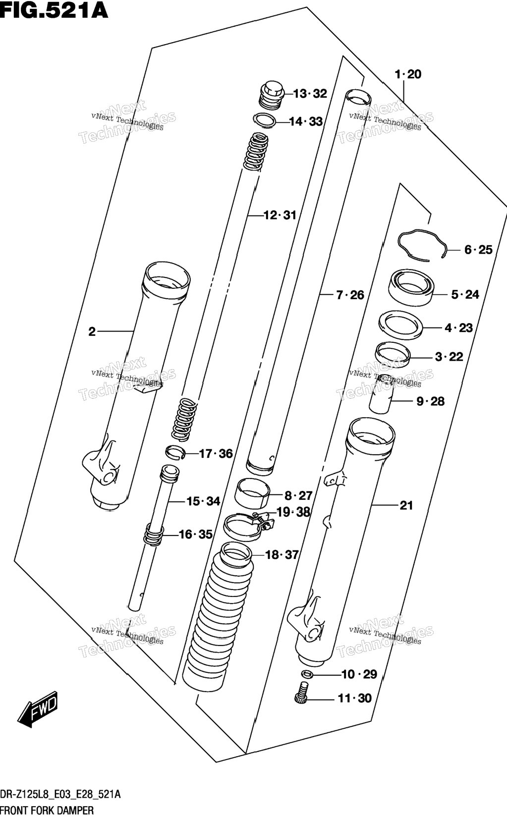 Front Fork Damper (Dr-Z125l8 E28)