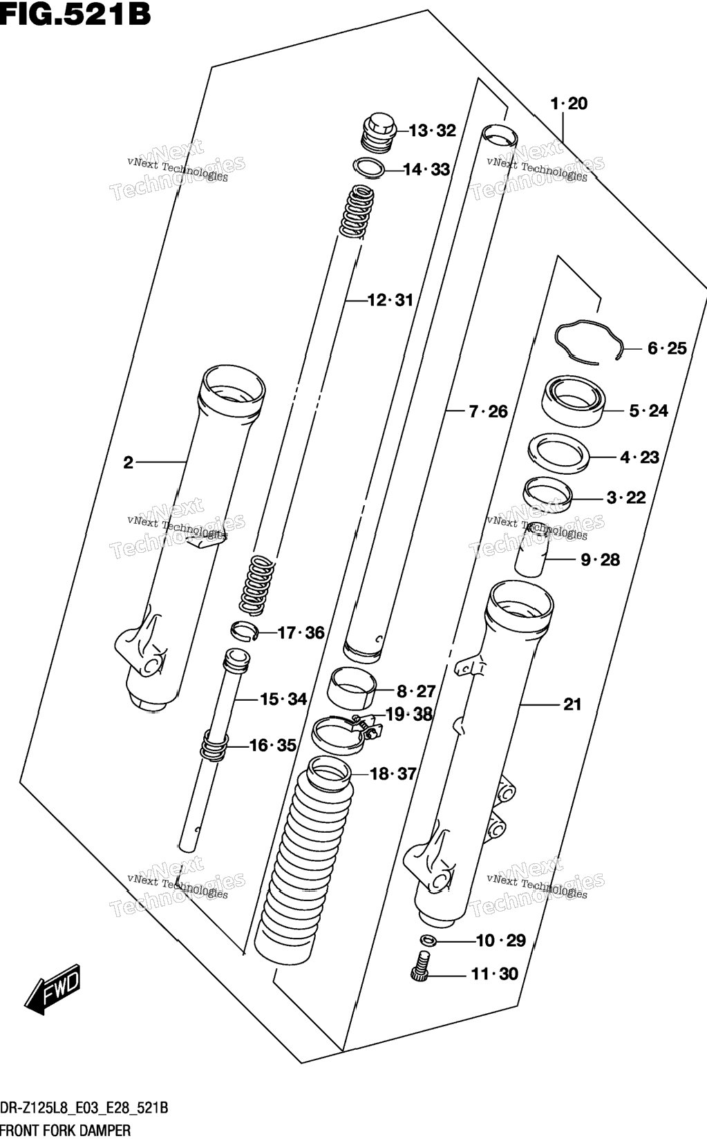 Front Fork Damper (Dr-Z125ll8 E03)