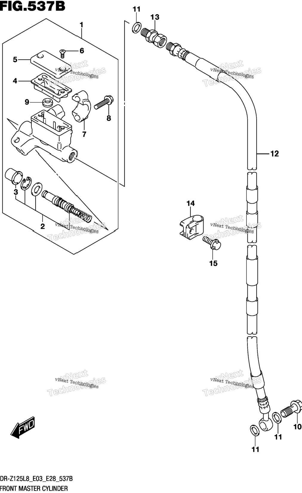 Front Master Cylinder (Dr-Z125ll8 E28)