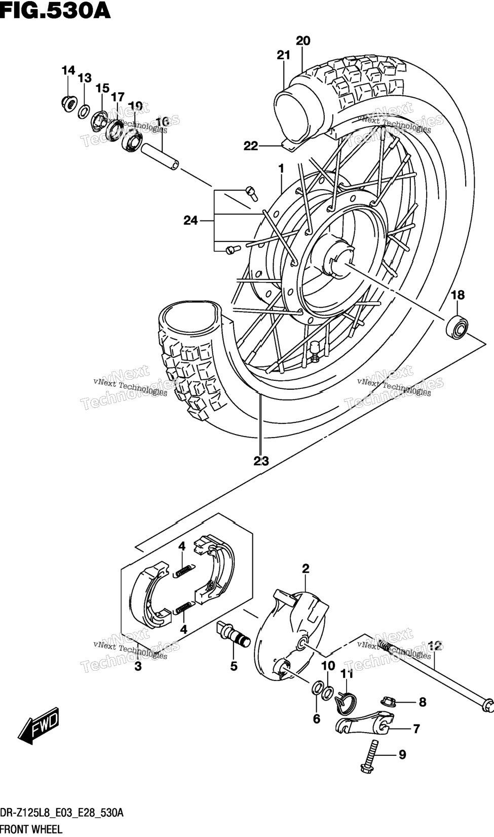 Front Wheel (Dr-Z125l8 E28)