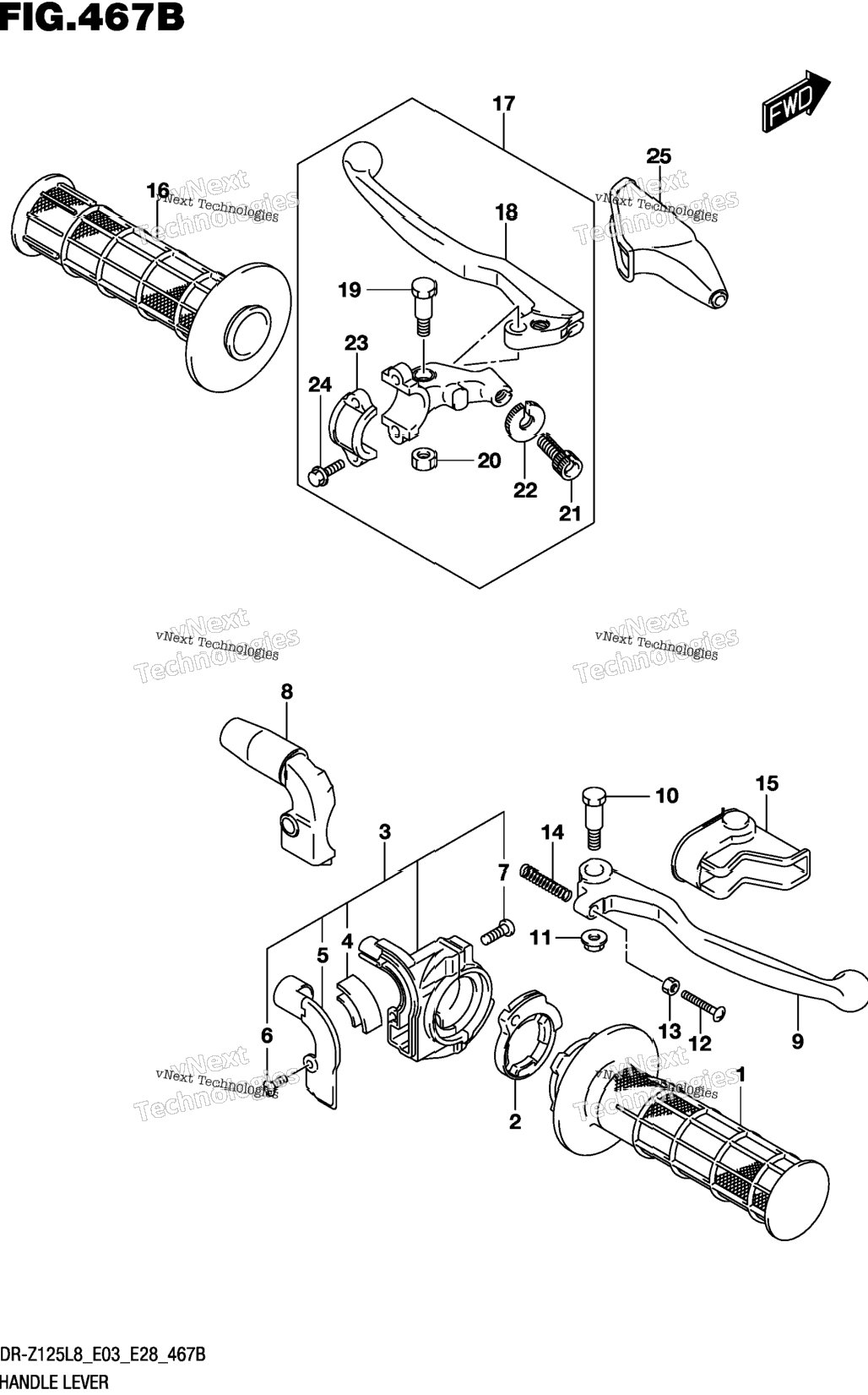 Handle Lever (Dr-Z125ll8 E03)