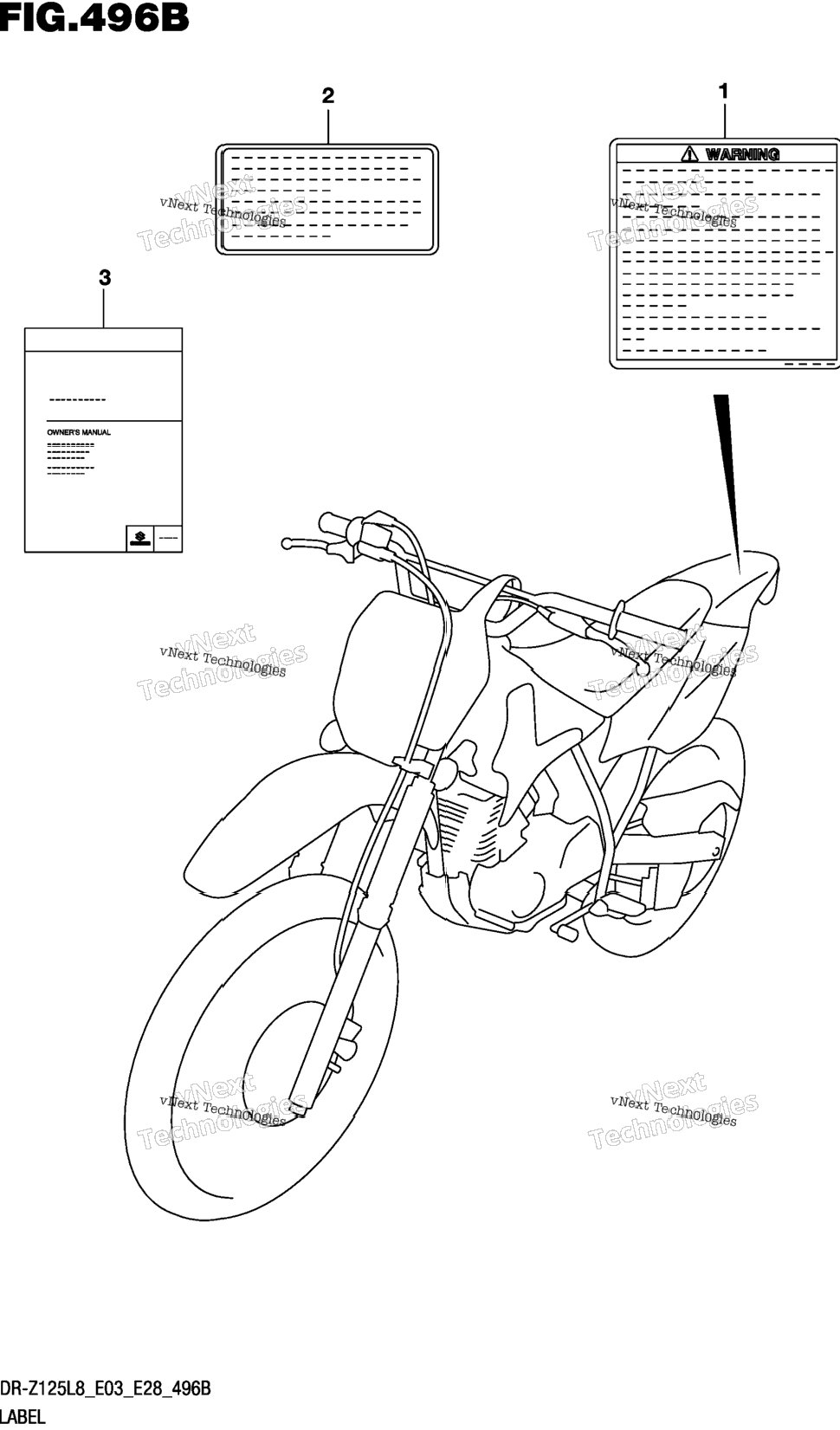 Label (Dr-Z125ll8 E03)