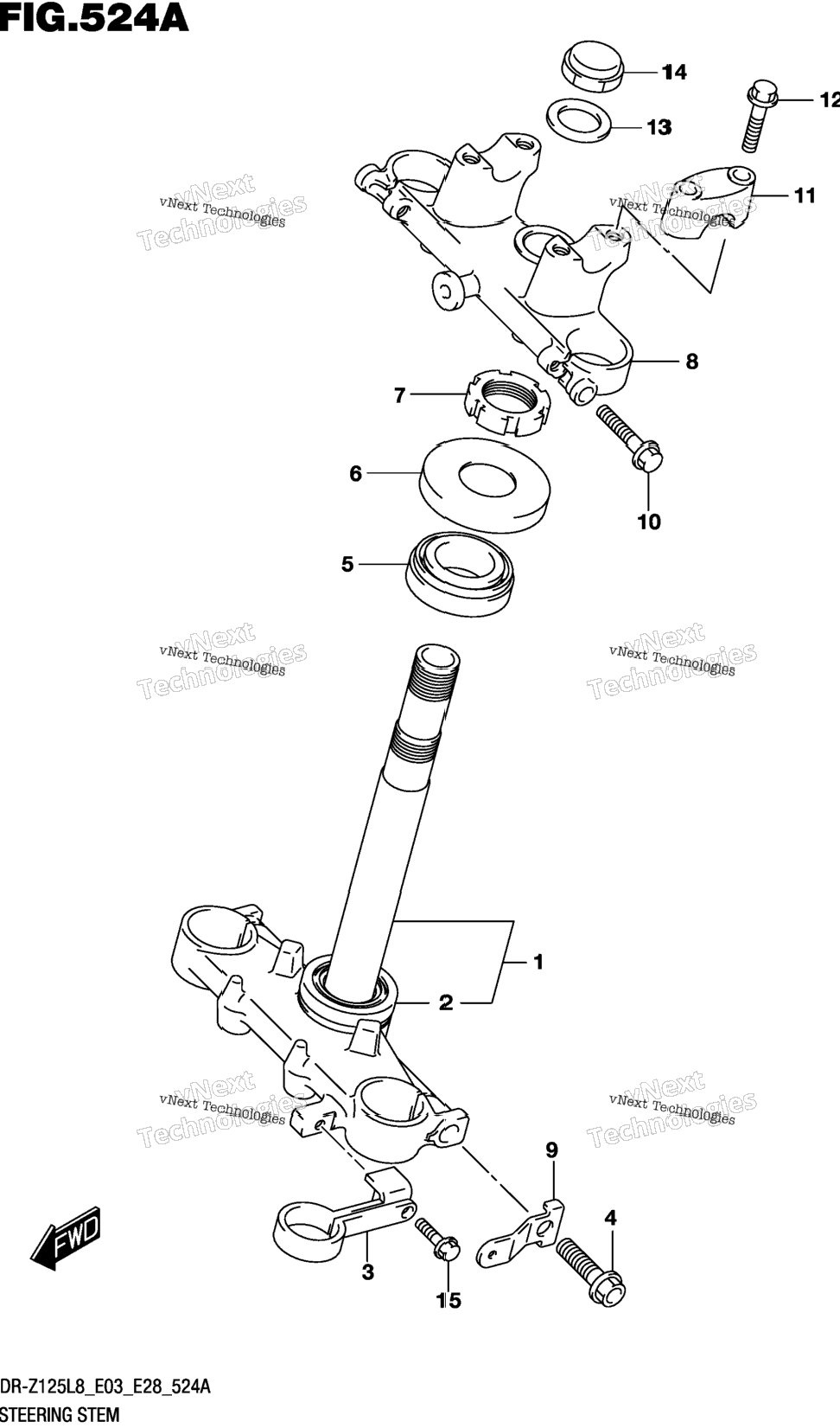Steering Stem (Dr-Z125l8 E28)