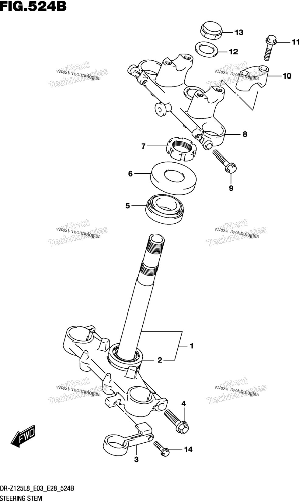 Steering Stem (Dr-Z125ll8 E03)