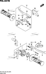 Нажмите для увеличения Handle Lever (Dr-Z125ll8 E03)