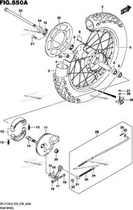 Нажмите для увеличения Rear Wheel (Dr-Z125l8 E28)