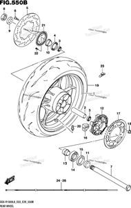 Нажмите для увеличения Rear Wheel (Gsx-R1000l8 E03) (For Ykv)