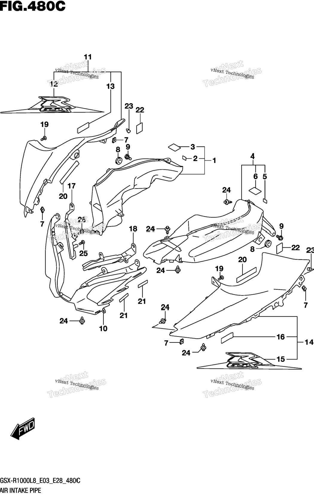 Air Intake Pipe (Gsx-R1000al8 E03)
