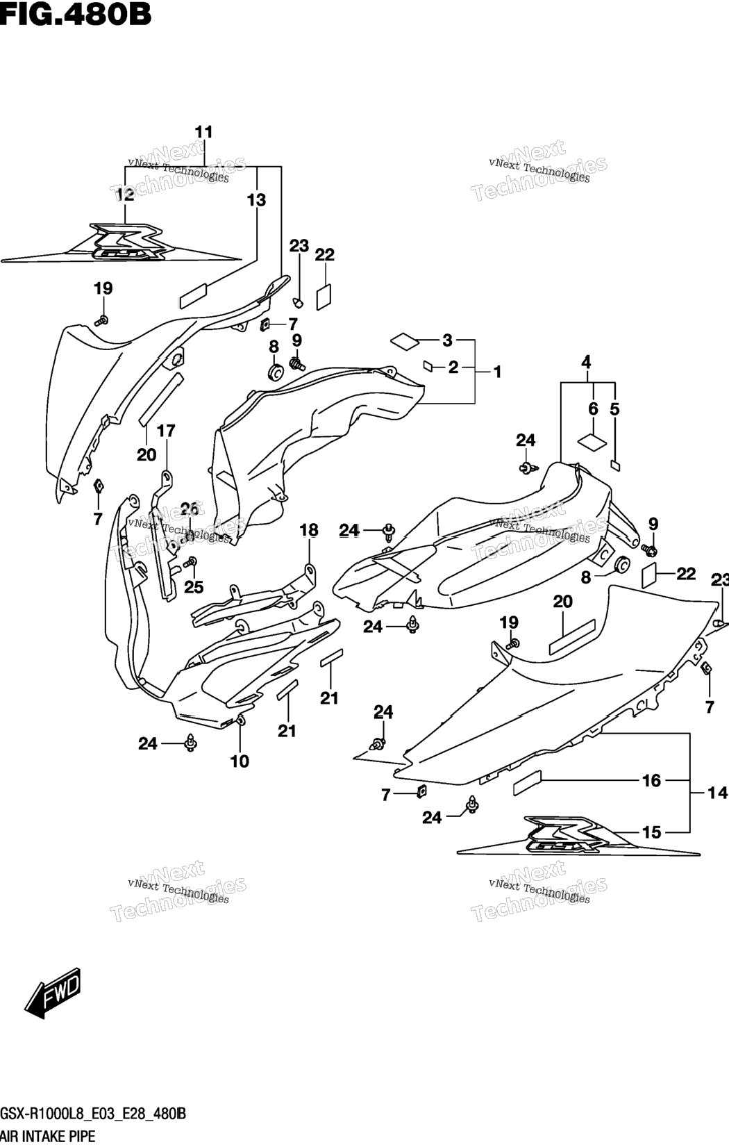 Air Intake Pipe (Gsx-R1000l8 E33)